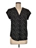 Fun2Fun 100% Polyester Hearts Black Short Sleeve Blouse Size M - photo 1