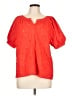 Calypso St. Barth Red Short Sleeve Blouse Size Lg (2) - photo 1