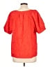 Calypso St. Barth Red Short Sleeve Blouse Size Lg (2) - photo 2