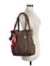 B Makowsky 100% Leather Solid Burgundy Brown Leather Tote One size - photo 2