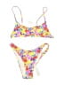 Assorted Brands Floral Yellow Two Piece Swimsuit Size M (kids) - photo 1