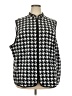 Susan Graver 100% Polyester Houndstooth Gray Vest Size 3X - photo 1