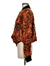 Spenser Jeremy 100% Silk Animal Print Orange Jacket Size M - photo 5