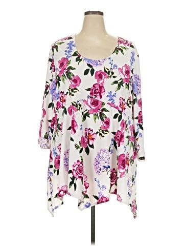 Slinky Brand 3/4 Sleeve Blouse (view 1)