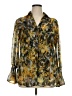 I.N. Studio 100% Polyester Yellow 3/4 Sleeve Blouse Size 1X - photo 1