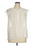 Rose + Olive 100% Polyester Ivory Sleeveless T-Shirt Size XL - photo 1