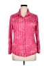 David Cline Hearts Pink 3/4 Sleeve Button-Down Shirt Size XL - photo 1