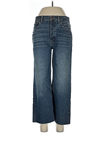 Madewell Low-Slung Baggy Crop Jeans in Croswell Wash (view 1)
