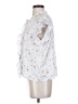 Koch 100% Polyester Floral White Short Sleeve Blouse Size XS - photo 5