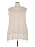 Logo Layers Ivory Sleeveless Blouse Size 3X - photo 1