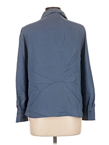 Lafayette 148 New York Long Sleeve Silk Top (view 2)