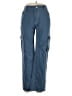 Elodie 100% Cotton Blue Cargo Pants Size M - photo 1