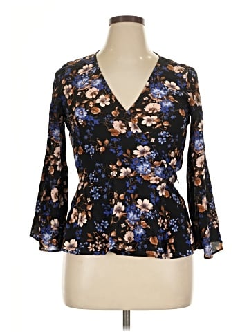 Amour Vert 3/4 Sleeve Silk Top (view 1)