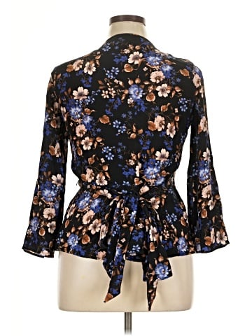 Amour Vert 3/4 Sleeve Silk Top (view 2)