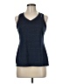 Reebok 100% Polyester Blue Tank Top Size M - photo 1