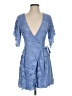 Francesca's 100% Polyester Blue Cocktail Dress Size XS - photo 1