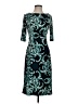 Connected Apparel Paisley Teal Cocktail Dress Size 4 - photo 1