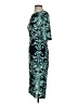 Connected Apparel Paisley Teal Cocktail Dress Size 4 - photo 5