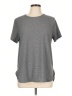 Lands' End Stripes Gray Short Sleeve T-Shirt Size L (petite) - photo 1