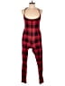Almost Famous Plaid Red Jumpsuit Size XL - photo 1