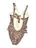 Becca Animal Print Tan One Piece Swimsuit Size S - photo 2