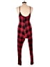 Almost Famous Plaid Red Jumpsuit Size XL - photo 2