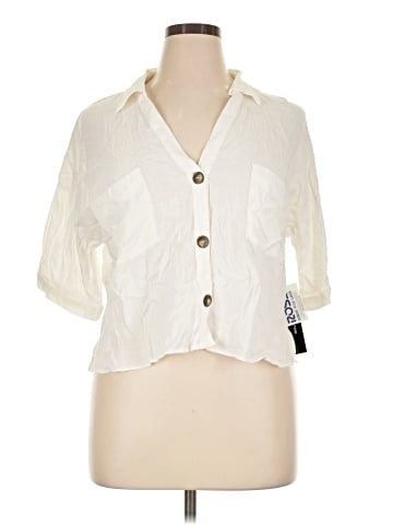 Moa Moa 3/4 Sleeve Button-Down Shirt (view 1)