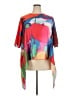 Unbranded Color Block Red Short Sleeve Blouse Size 5X - photo 1