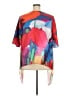 Unbranded Color Block Red Short Sleeve Blouse Size 5X - photo 2