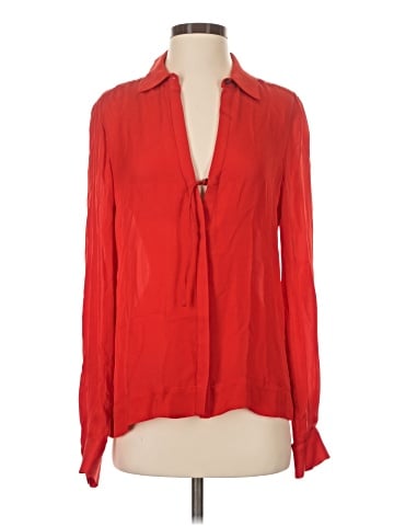 A.L.C. Long Sleeve Silk Top (view 1)
