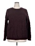St. John's Bay Chevron-herringbone Burgundy Pullover Sweater Size XXL - photo 1