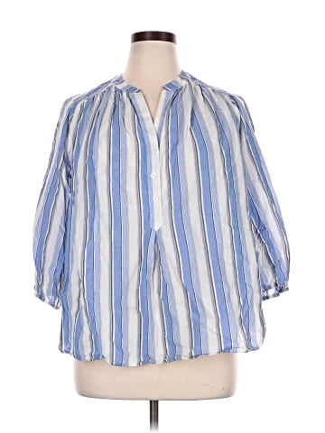 Lane Bryant 3/4 Sleeve Button-Down Shirt (view 1)