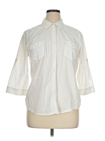 SONOMA life + style 3/4 Sleeve Button-Down Shirt (view 1)