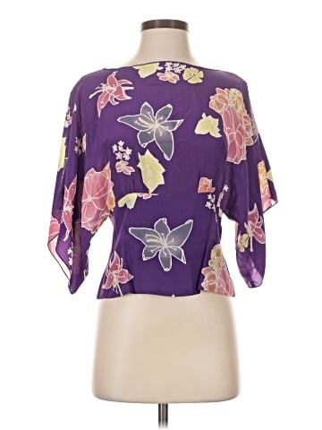 Anna Sui for Anthropologie 3/4 Sleeve Silk Top (view 1)