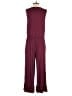 Spense Solid Burgundy Jumpsuit Size M - photo 2