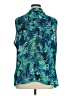 Fashion Bug 100% Polyester Tropical Teal Sleeveless Blouse Size 1X - photo 2