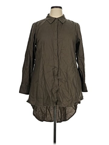 Lisa Rinna 3/4 Sleeve Button-Down Shirt (view 1)