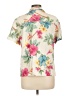 Caribbean Joe 100% Rayon Tropical Ivory Short Sleeve Blouse Size L - photo 2