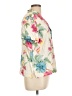 Caribbean Joe 100% Rayon Tropical Ivory Short Sleeve Blouse Size L - photo 4
