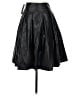 Theory 100% Polyester Solid Black Faux Leather Skirt Size 00 - photo 1