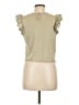MNG 100% Cotton Green Sleeveless Blouse Size M - photo 2