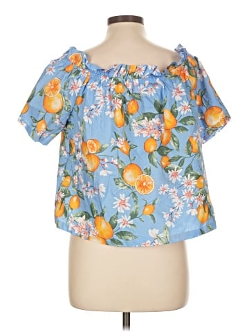 Skies Are Blue Short Sleeve Blouse (view 2)