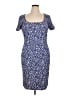 St. John Print Blue Casual Dress Size 16 - photo 1