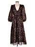 Baum Und Pferdgarten 100% Polyester Floral Brown Casual Dress Size EU 34 / US 4 - photo 1
