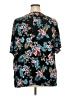 Como Blu Floral Black Short Sleeve T-Shirt Size 3X - photo 2