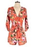 Yumi Kim 100% Polyester Tropical Orange Romper Size M - photo 1