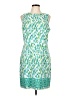 Perceptions Print Green Cocktail Dress Size 12 - photo 1