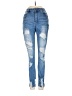 rue21 Hearts Blue Jeans Size 0 - photo 1