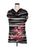 Rafaella Black Short Sleeve Top Size XL - photo 1