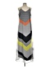 Old Navy 100% Polyester Chevron-herringbone Gray Casual Dress Size L - photo 1